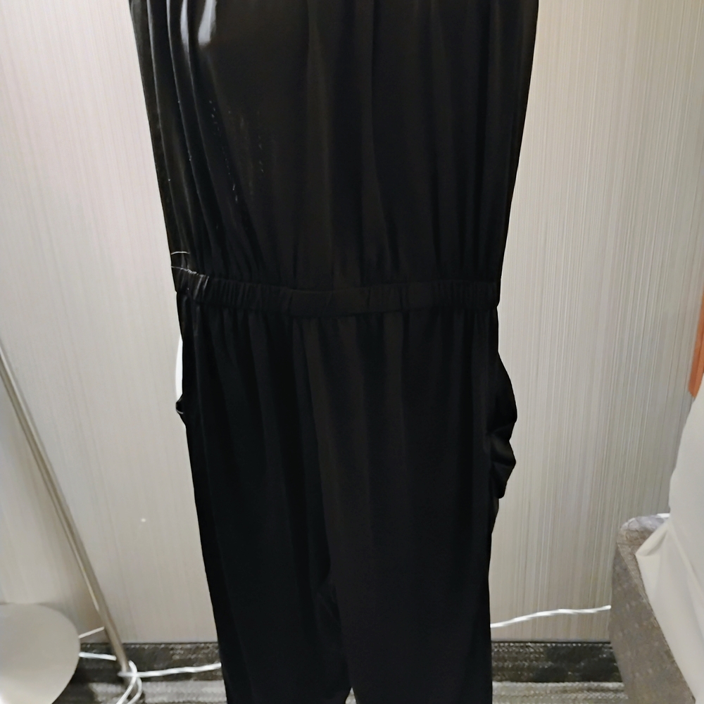 Black Sleeveless Jumpsuit with Relaxed Silhouette